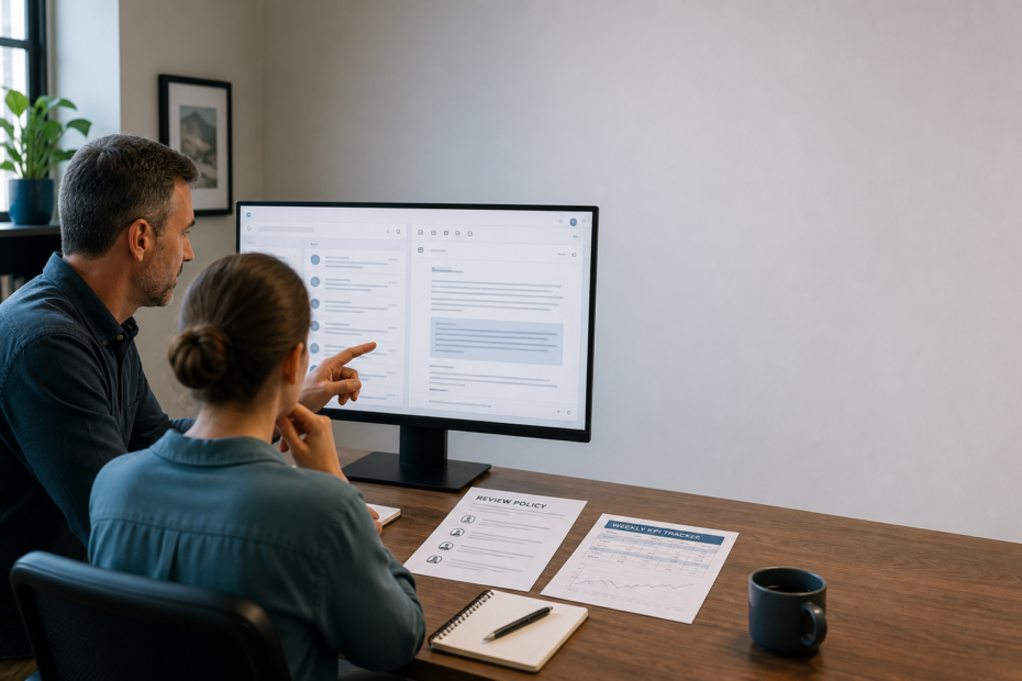 Google Gemini AI helping a small business team manage email and Google Workspace workflows