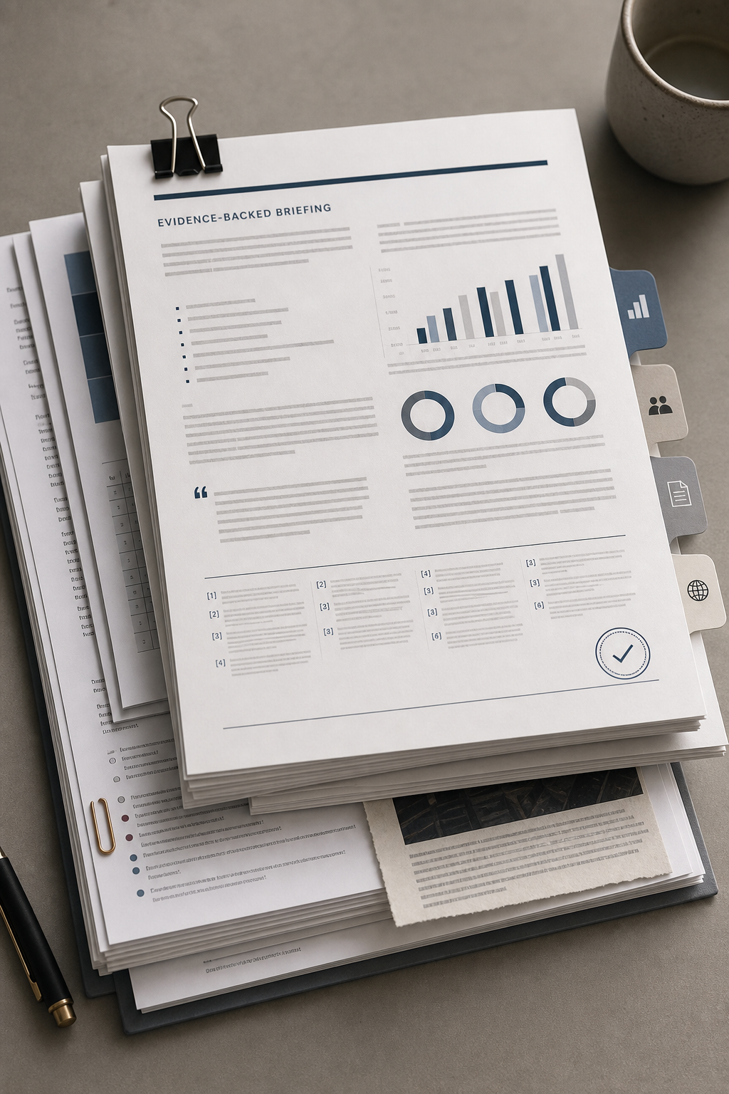Business owner using NotebookLM to create a citation-backed brief from internal documents and notes.